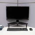 Mind Reader Elevate Collection Adjustable Metal Triangle Monitor Stand, Up to 19 Monitor, Black (TR
