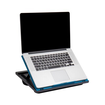 Mind Reader Anchor Collection 14.75 x 11 Plastic Adjustable 8 Position with Cushions Lap Desk, Blu