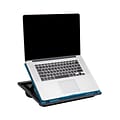 Mind Reader Anchor Collection 14.75 x 11 Plastic Adjustable 8 Position with Cushions Lap Desk, Blue (LTADJUST-BLU)