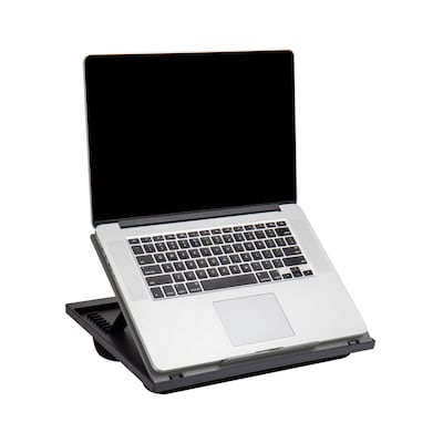 Mind Reader 11 x 14.75 Plastic Collapsible Lap Desk/Laptop Stand With Cushion, Gray (LTADJUST-GRY)
