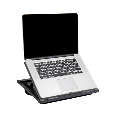 Mind Reader Anchor Collection 14.75 x 11 Plastic Adjustable 8 Position with Cushions Lap Desk, Gra