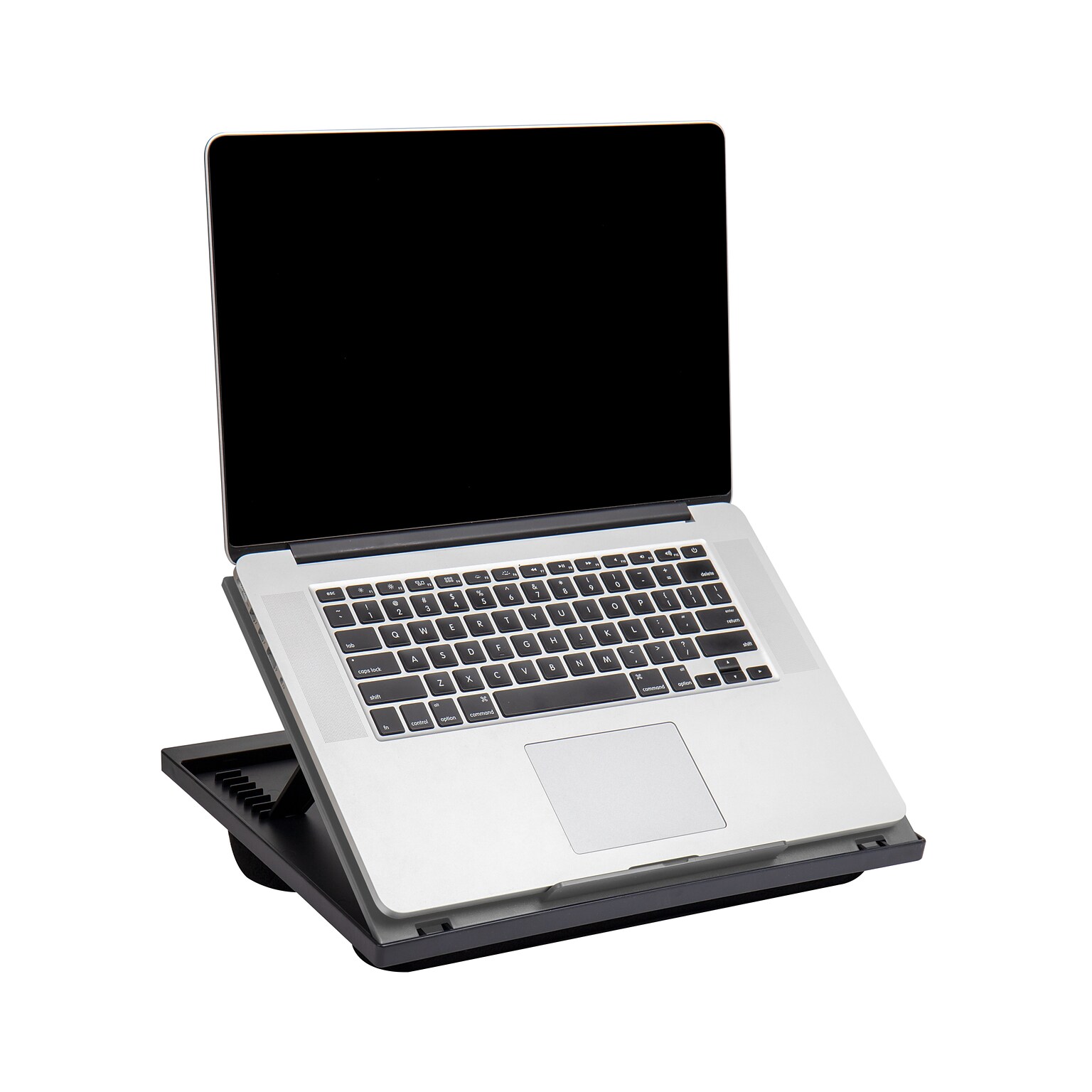 Mind Reader Anchor Collection 14.75 x 11 Plastic Adjustable 8 Position with Cushions Lap Desk, Gray (LTADJUST-GRY)