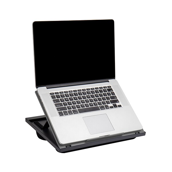 Mind Reader Anchor Collection 14.75 x 11 Plastic Adjustable 8 Position with Cushions Lap Desk, Gray (LTADJUST-GRY)