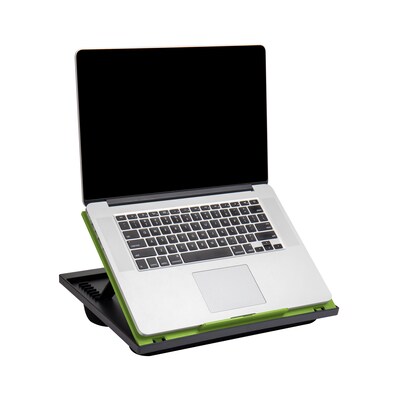 Mind Reader 11 x 14.75 Plastic Collapsible Lap Desk/Laptop Stand With Cushion, Green (LTADJUST-GRN)