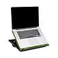 Mind Reader 11" x 14.75" Plastic Collapsible Lap Desk/Laptop Stand With Cushion, Green (LTADJUST-GRN)