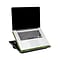 Mind Reader 11 x 14.75 Plastic Collapsible Lap Desk/Laptop Stand With Cushion, Green (LTADJUST-GRN