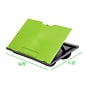 Mind Reader 11" x 14.75" Plastic Collapsible Lap Desk/Laptop Stand With Cushion, Green (LTADJUST-GRN)