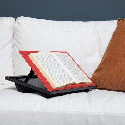 Mind Reader Anchor Collection 14.75" x 11" Adjustable 8 Position with Cushions Lap Desk, Red (LTADJUST-RED)