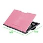 Mind Reader Anchor Collection 14.75" x 11" Plastic Adjustable 8 Position with Cushions Lap Desk, Pink (LTADJUST-PNK)