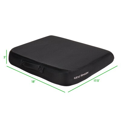 Mind Reader Harmony Collection Foam Cushions, Black (MEMGEL-BLK)
