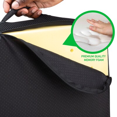 Mind Reader Harmony Collection Foam Cushions, Black (MEMGEL-BLK)