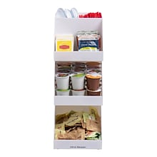 Mind Reader Fancy Acrylic 3 Tier Condiment Organizer, White (3TCORG-WHT)