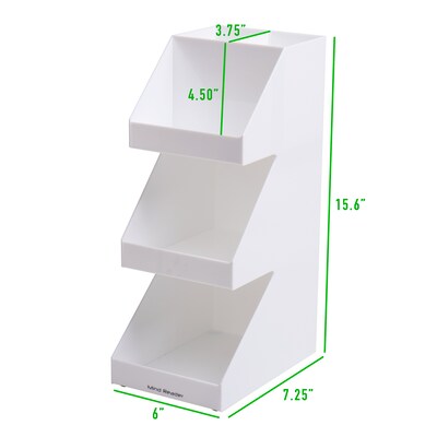 Mind Reader 'Fancy' Acrylic 3 Tier Condiment Organizer, White (3TCORG-WHT)