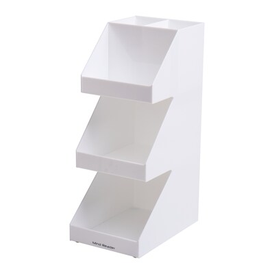 Mind Reader 'Fancy' Acrylic 3 Tier Condiment Organizer, White (3TCORG-WHT)