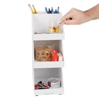 Mind Reader 5-Compartment Acrylic Coffee Organizer, White (3TCORG-WHT)