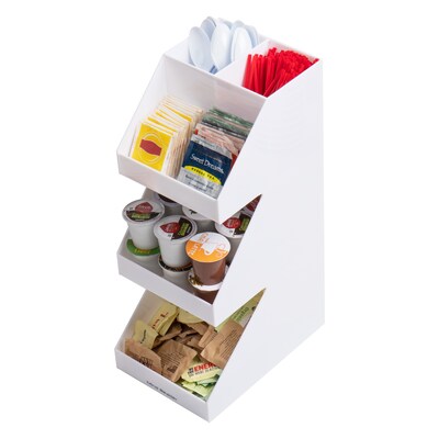 Mind Reader 5-Compartment Acrylic Coffee Organizer, White (3TCORG-WHT)