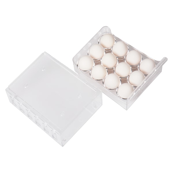 Mind Reader Stackable One Dozen Egg Container Storage Drawer Clear (STEGG12-CLR)