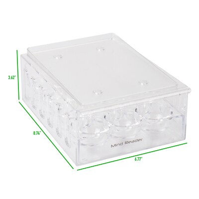 Mind Reader Stackable One Dozen Egg Container Storage Drawer Clear (STEGG12-CLR)