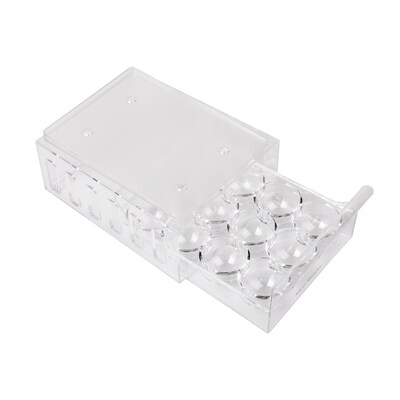 Mind Reader Stackable One Dozen Egg Container Storage Drawer Clear (STEGG12-CLR)