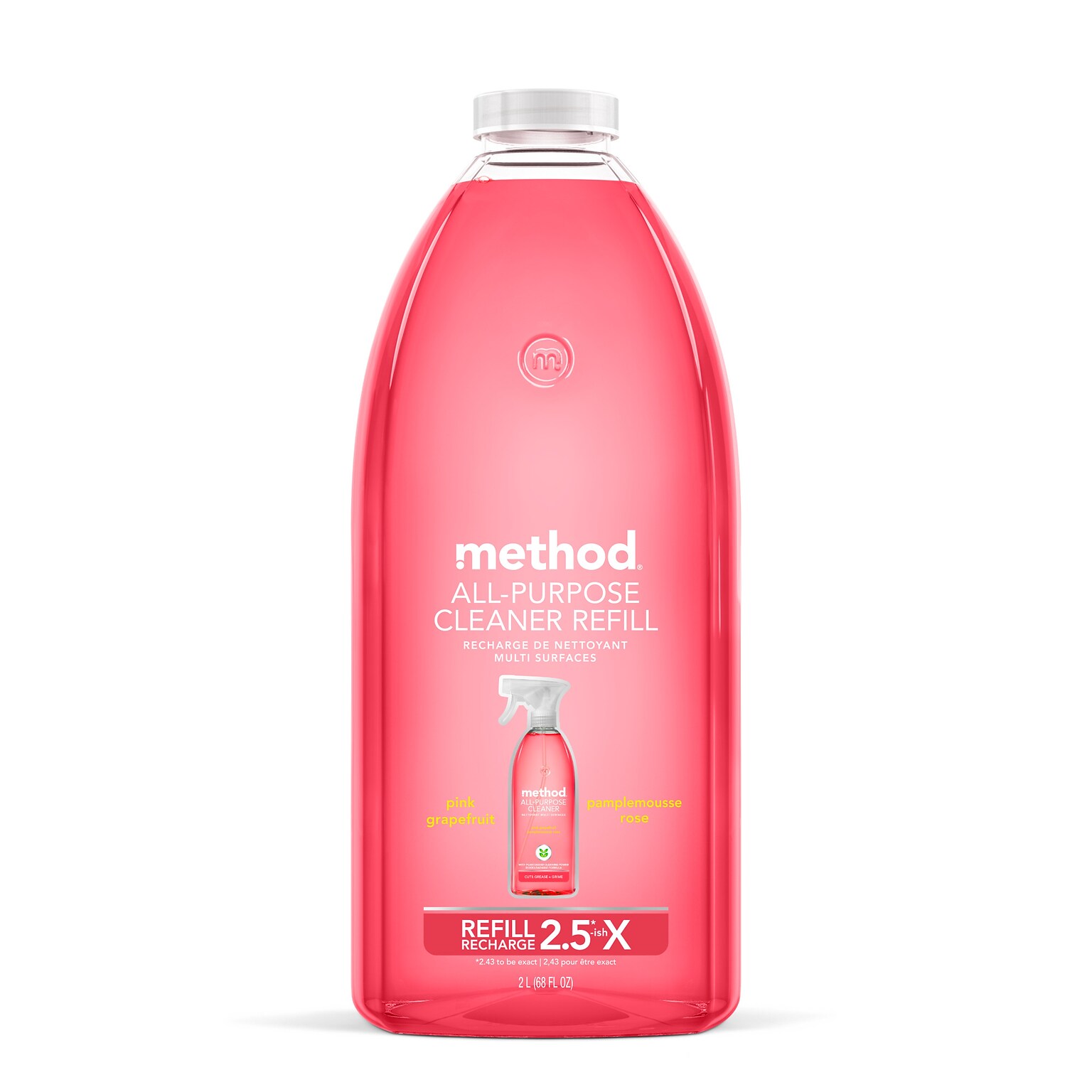 Method All Purpose Cleaner Refill, Pink Grapefruit, 68 Oz. (01468)