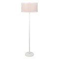 Lite-Source CFL 2-Light White Floor Lamp with White Fabric Shade (STL-LTR467656)