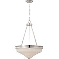Satco LED 1-Light Satin Steel Pendant with Perforated Metal Shade (STL-SAT324253)