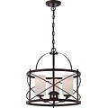 Satco Incandescent 4-Light Aged Bronze Pendant with Clear Glass Shades (STL-SAT653377)