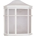 Satco CFL 1-Light White Wall Lantern with White Acrylic Glass Shade (STL-SAT605819)