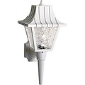 Satco Incandescent 1-Light White Wall Lantern with Textured Acrylic Panels Aluminum Shade (STL-SAT778537)