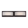 Satco LED 3-Light Brushed Nickel Wall Sconce with Frosted Glass Shades (STL-SAT323157)