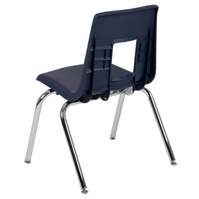 Flash Furniture Mickey Advantage Plastic/Steel Student Stacking Chair, Navy, 4/Pack (ADVSSC16NAVY)