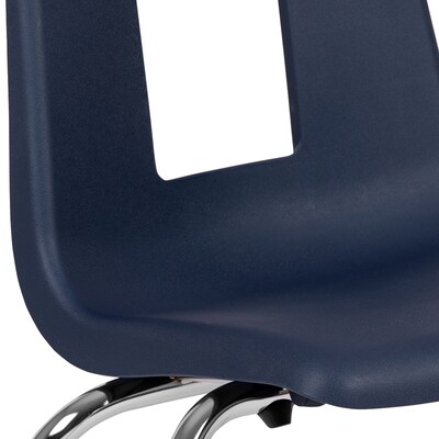 Flash Furniture Mickey Advantage Plastic/Steel Student Stacking Chair, Navy, 4/Pack (ADVSSC16NAVY)