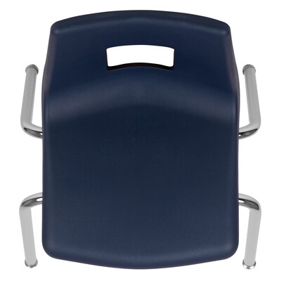 Flash Furniture Mickey Advantage Plastic/Steel Student Stacking Chair, Navy, 4/Pack (ADVSSC16NAVY)