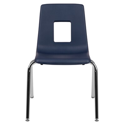 Flash Furniture Mickey Advantage Plastic/Steel Student Stacking Chair, Navy, 4/Pack (ADVSSC18NAVY)