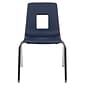 Flash Furniture Mickey Advantage Plastic/Steel Student Stacking Chair, Navy, 4/Pack (ADVSSC18NAVY)