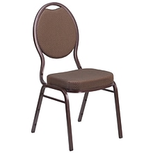 Flash Furniture HERCULES Series Fabric Stacking Banquet Chair, Brown/Copper Vein Frame (FDC04CPR08T0