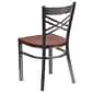 Flash Furniture HERCULES Series Traditional Metal/Wood Restaurant Dining Chair, Clear Coat/Cherry Wood, 2/Pack (2XU6FOBCLCHYW)