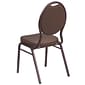 Flash Furniture HERCULES Series Fabric Stacking Banquet Chair, Brown/Copper Vein Frame (FDC04CPR08T02)