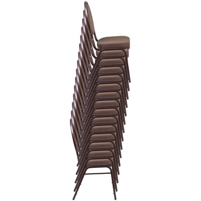 Flash Furniture HERCULES Series Fabric Stacking Banquet Chair, Brown/Copper Vein Frame (FDC04CPR08T02)