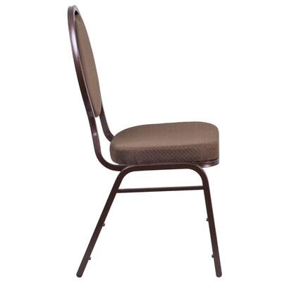 Flash Furniture HERCULES Series Fabric Stacking Banquet Chair, Brown/Copper Vein Frame (FDC04CPR08T02)