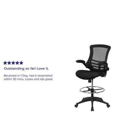 Flash Furniture Mid-Back Design Mesh Task Chair, Black (BL-X-5M-D-GG)