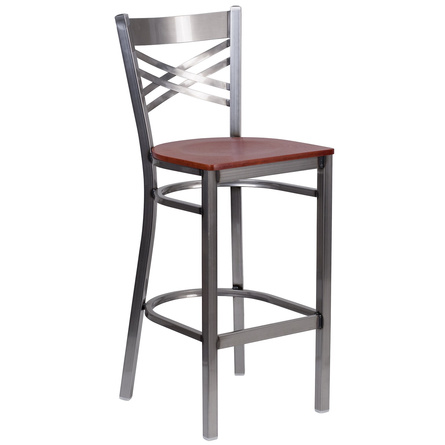 Flash Furniture Traditional Wood Restaurant Barstool with Back, Cherry (XU6F8BCLBARCHYW)