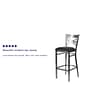 Flash Furniture Traditional Vinyl Restaurant Barstool with Back, Black (XU6F8BCLBARBLKV)