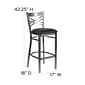 Flash Furniture Traditional Vinyl Restaurant Barstool with Back, Black (XU6F8BCLBARBLKV)