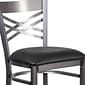 Flash Furniture Traditional Vinyl Restaurant Barstool with Back, Black (XU6F8BCLBARBLKV)