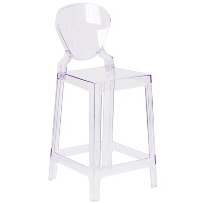 Ghost Counter Stool in Transparent Crystal with Tear Back (OWTEARBACK24)