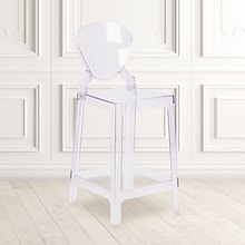 Ghost Counter Stool in Transparent Crystal with Tear Back (OWTEARBACK24)