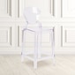 Ghost Counter Stool in Transparent Crystal with Tear Back (OWTEARBACK24)