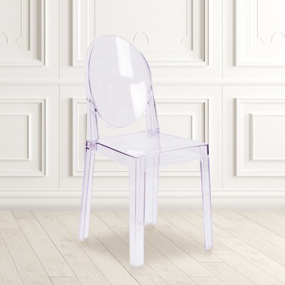 Flash Furniture Ghost Chair, Transparent Crystal Clear, 4 Pack