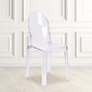Flash Furniture Ghost Chair, Transparent Crystal Clear, 4 Pack